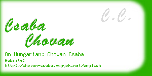 csaba chovan business card